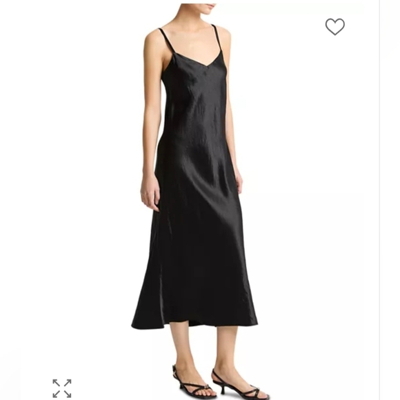Vince Black Satin Slip Dress XS $398 - Picture 3 of 5